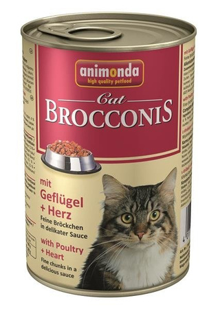 Animonda Cat Brocconis mit Geflugel + Herz 400 g - mokra karma dla kotów z sercami drobiowymi 400g