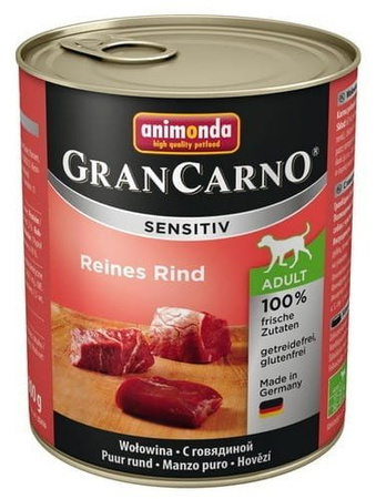 Animonda Grancarno Sensitiv Reines Rind 800 g - mokra karma dla psów wołowina 800g