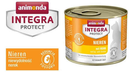 Animonda Integra Protect Nieren mit Huhn 200 g - mokra karma dla kotów z niewydolnością nerek z kurczakiem 200g