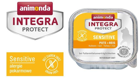 Animonda Integra Protect Sensitive Pute + Reis 100 g - mokra karma dla kotów z wrażliwym układem pokarmowym indyk z ryżem 100g