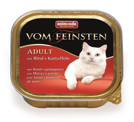 Animonda Vom Feinsten Adult z Wołowiną i Ziemniakami 100 g - mokra karma dla dorosłych kotów z wołowiną i ziemniakami 100g
