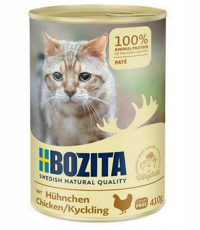 BOZITA Feline Pate mit Huhnchen 410 g - mokra karma dla kotów dorosłych, kurczak 410 g