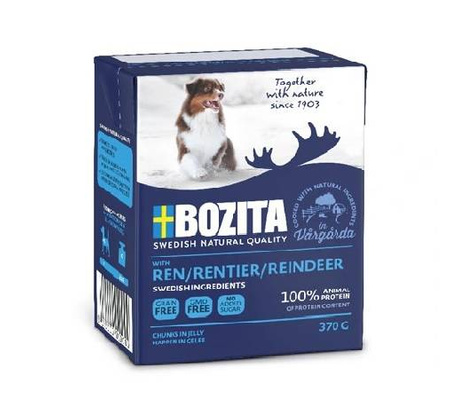 BOZITA Naturals Reindeer 370 g - mokra karma dla psów , renifer w galaretce 370 g