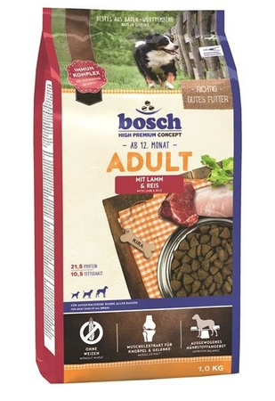 Bosch PetFood Bosch Adult Mit Lamm & Reis 1 kg - sucha karma dla dorosłych psów z jagnięciną i ryżem 1kg