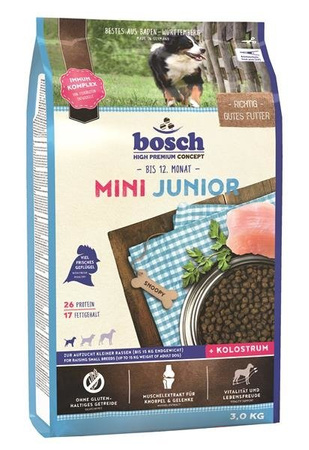 Bosch PetFood Bosch Mini Junior 3 kg - sucha karma dla młodych psów rasy małej 3kg