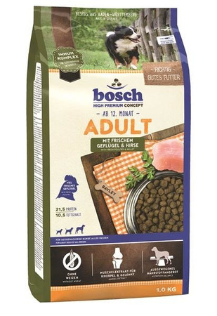 Bosch PetFood Bosch Mit Frischem Geflugel & Hirse 1 kg - sucha karm dla psów z drobiem i proso 1kg