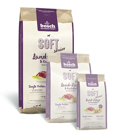 Bosch PetFood Bosch Soft Senior Kozina I Ziemniaki 12.5 kg - sucha karma dla starszych psów z wrażliwym żołądkiem kozina i ziemniaki 12.5kg