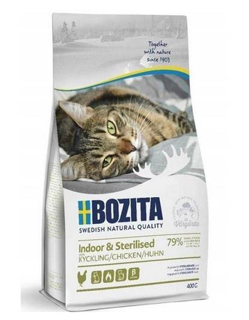 Bozita Indoor & Sterilised Chicken 400 g - karma dla kotów sterylizowanych i żyjących wewnątrz 400g