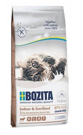 Bozita Indoor & Sterilised Grain Free Reindeer- karma dla kotów sterylizowanych i żyjących wewnątrz 400g