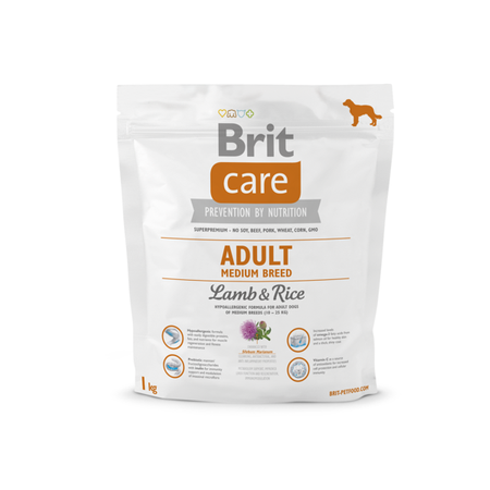 Brit Care Adult Medium Breed Lamb & Rice 1 kg - sucha karma dla dorosłych psów rasy średniej jagnięcina ryż 1kg