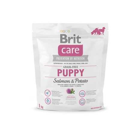 Brit Care Grain - Free Puppy Salmon & Potato 1 kg - sucha bezzbożowa karma dla dorastających psów łosoś ziemniak 1kg