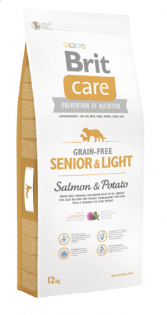 Brit Care Grain - Free Senior Salmon & Potato 12 kg - sucha bezzbożowa karma dla starszych psów łosoś ziemniak 12kg
