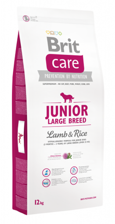 Brit Care Junior Large Breed Lamb & Rice 12 kg - sucha karma dla młodych psów ras dużych jagnięcina ryż 12kg