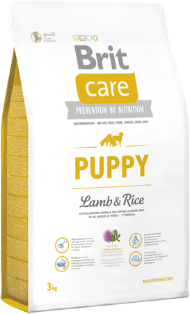 Brit Care Puppy Lamb&Rice 3kg - sucha karma dla szczeniąt z cielęciną i ryżem 3kg