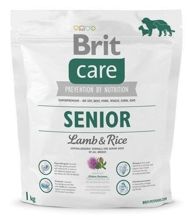 Brit Care Senior All Breed Lamb & Rice 1kg - sucha karma dla starszych psów jagnięcina i ryż 1kg