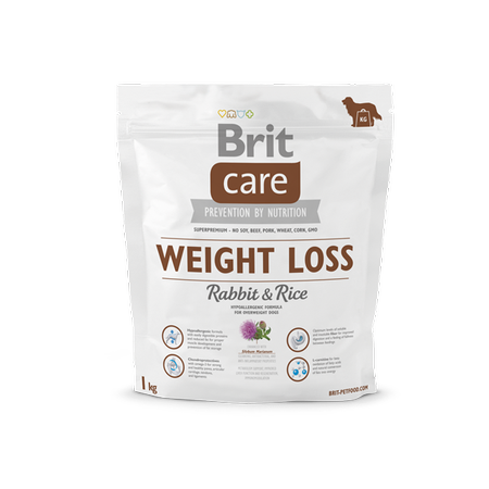 Brit Care Weight Loss Rabbit & Rice 1 kg  - sucha karma dla psów z nadwagą królik ryż 1kg