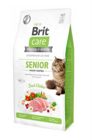 Brit care cat grain-free senior 2 kg - sucha karma dla kotów starszych, 2 kg