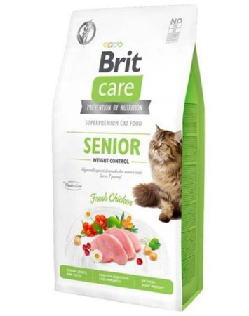 Brit care cat grain-free senior 400 g - sucha karma dla kotów starszych powyżej 7 roku życia, 400 g
