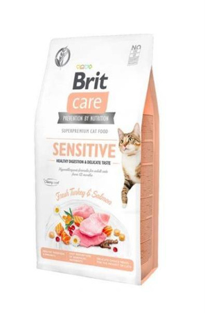 Brit care cat grain-free sensitive 2 kg - sucha karma dla kotów dorosłych o wrażliwym układzie pokarmowym, 2 kg