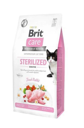 Brit care cat grain-free sterilized sensitive 2 kg - sucha karma dla kotów po zabiegu sterylizacji, wrażliwych, 2 kg