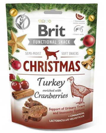 Brit care dog functional snack christmas 150g - przysmak świąteczny dla psów dorosłych, 150g