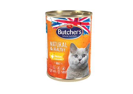 Butcher's Natural&Healthy Cat z Kurczakiem kawałki w galarecie 400 g - mokra karma dla dorosłych kotów 400g