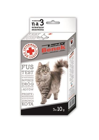 Certech Super Benek Veterinary Fus Control 3 x 10 g - test do wykrywania infekcji dróg moczowych u kotów 3x10g