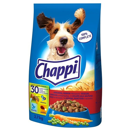 Chappi Wołowina Z Drobiem 2.7 kg - sucha karma dla psów wołowina z drobiem 2.7kg