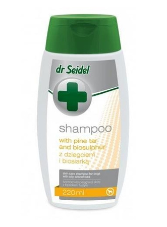 Dermapharm dr seidel szampon z dziegciem i biosiarką dla psów 220 ml