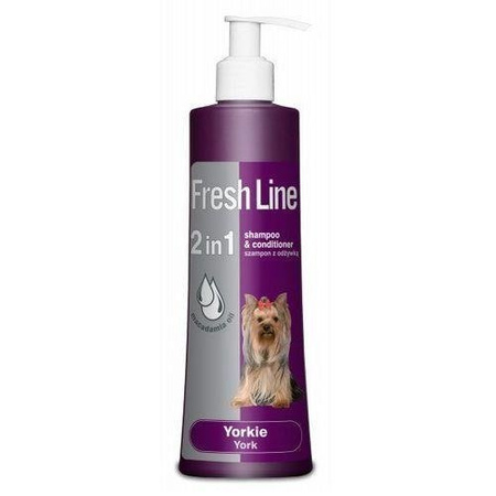 Dermapharm fresh line 2w1 york szampon z odżywką dla psów rasy yorkshire terrier 220 ml