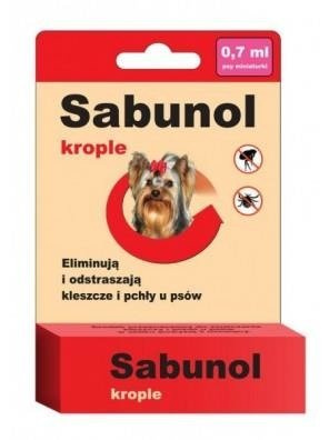 Dermapharm sabunol krople dla psów przeciwko pchłom i kleszczom 0,7 ml