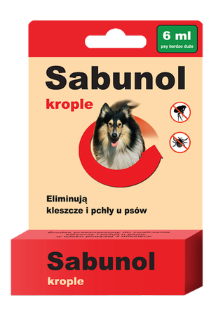 Dermapharm sabunol krople dla psów przeciwko pchłom i kleszczom 6 ml