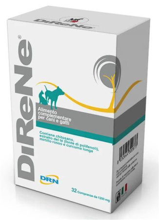 Direne 32 Tabletki - preparat dla psów i kotów, na nerki, 32 tabletki