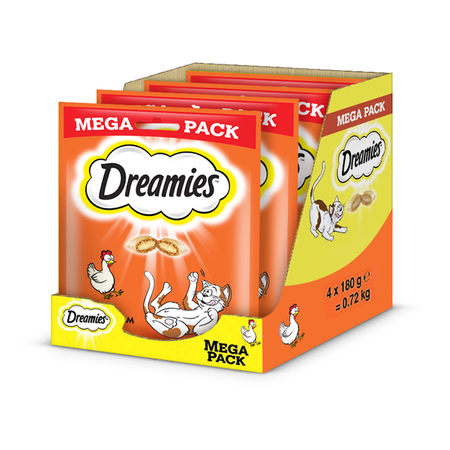 Dreamies Mega Pack 4x180 g - przysmak dla kotów z kurczakiem