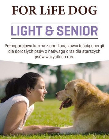 Fitmin For Life Light & Senior 15 kg - sucha karma dla starszych psów z obniżoną zawartością tłuszczu 15kg