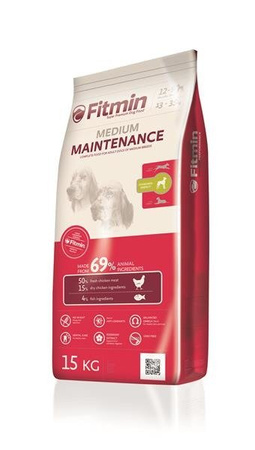 Fitmin Medium Maintenance 3 kg - sucha karma dla dorosłych psów rasy średniej z obniżoną zawartością energii 3kg