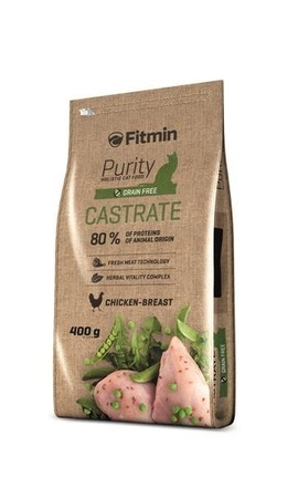 Fitmin Purity Castrate Chicken Breast 400 g - sucha karma dla kotów po sterylizacji z kurczakiem 400g