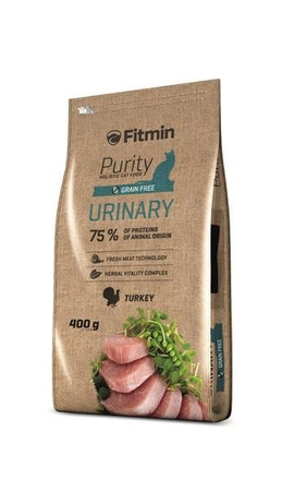 Fitmin Purity Urinary Turkey 400 g - sucha karma dla kotów ze schorzeniem dróg moczowych z indykiem 400g