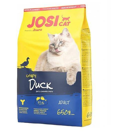Josera JosiCat Crispy Duck 650g - sucha karma dla kotów dorosłych