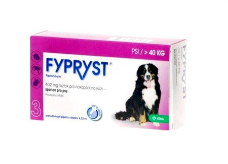 KRKA FYPRYST Spot-on 402 mg/4,02 ml na pchły i kleszcze pies 40-60kg 1 pipeta x 4,02ml