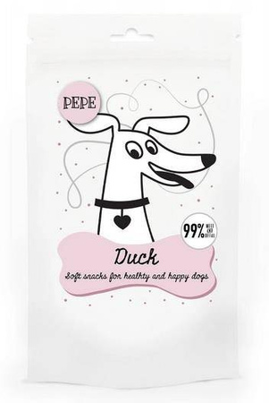 Paka Zwierzaka PRZYSMAKI PEPE mini chunkies Duck (kaczka) 80g - przysmak dla psów dorosłych