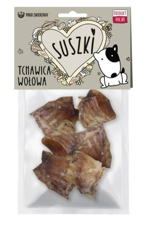 Paka Zwierzaka SUSZKI Tchawica wołowa 100g - przysmak dla psów, 100 g
