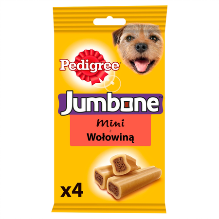 Pedigree Jumbone Mini z wołowiną (poniżej 10 kg) 4 szt. - przysmak dla psów rasy małej z wołowiną 4szt