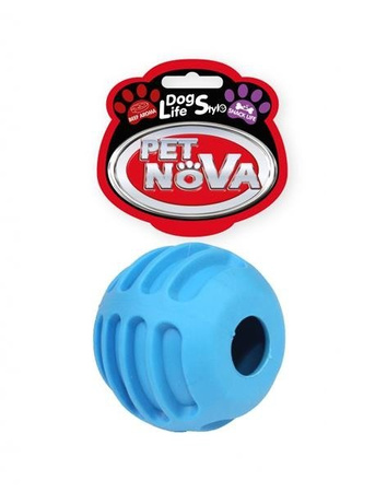 Pet Nova DOG LIFE STYLE Piłka na przysmaki 6cm, niebieska, aromat wołowina