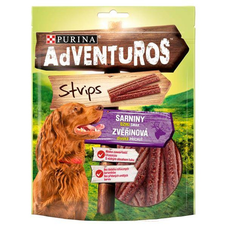 Purina Adventuros Strips Karma dla psów o smaku sarniny 90 g