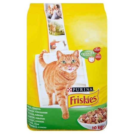 Purina Friskies z Królikiem Kurczakiem 10 kg - sucha karma dla kotów z królikiem i kurczakiem 10kg