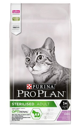 Purina Pro Plan Sterilised Optirenal 10 kg - sucha karma dla kotów po sterylizacji z indykiem 10kg