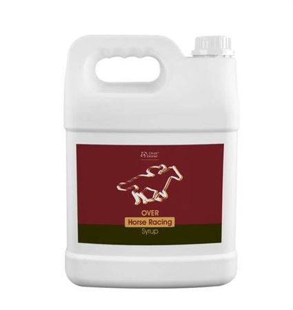 Racing Syrup 5L -  mieszanka witaminowo – mineralna dedykowana dla koni sportowych oraz wymagających szczególnego wsparcia.