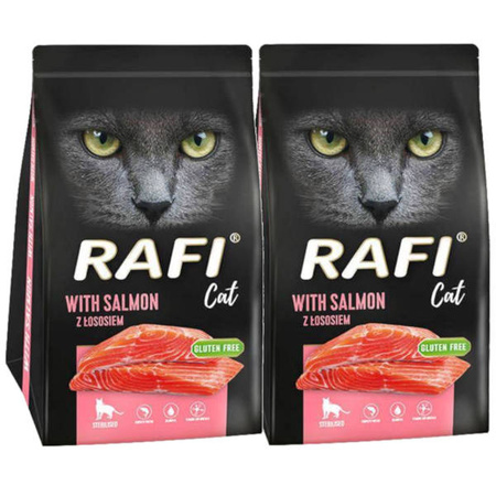 Rafi Cat Sterilised z łososiem - sucha karma dla kotów sterylizowanych, 2 x 1,5kg ZESTAW