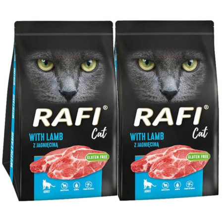 Rafi Cat z jagnięciną - sucha karma dla kotów dorosłych, 2 x 1,5 kg ZESTAW